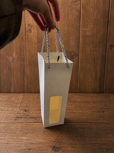 CARTON BAG BOTTLE WHITE+PVC