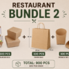 Restaurant Bundle 2 - Paper bag, Burger Box, and Fries box