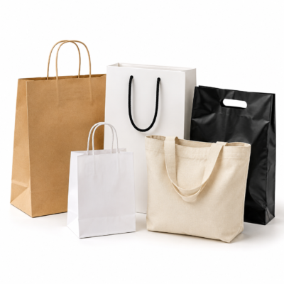 Custom paper, kraft, nylon and reusable packaging bags