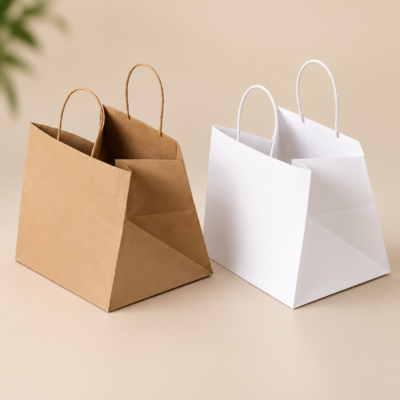 Paper Tray Bag with Rope Handle