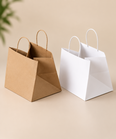paper tray bag with rope handle Paper Tray Bag with Rope Handle