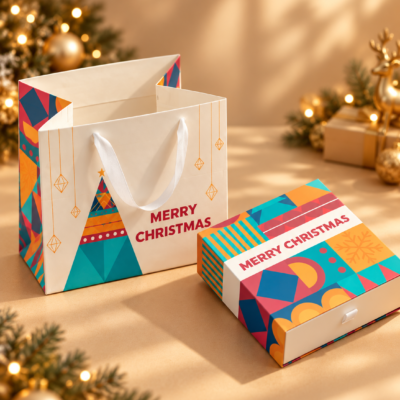 christmas drawer box with bag Christmas Carton bag For Drawer