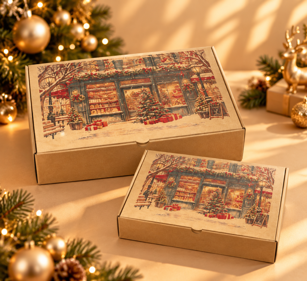 Christmas Kraft Gift Box – Festive Holiday Packaging -2-