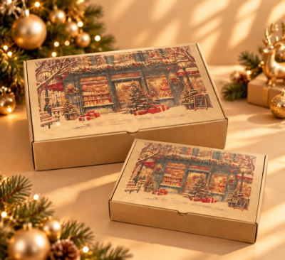 Christmas Kraft Gift Box – Festive Holiday Packaging  -2-