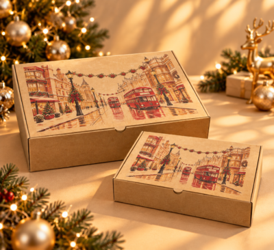 christmas kraft gift box – festive holiday packaging 4 Christmas Kraft Gift Box – Festive Holiday Packaging -4-