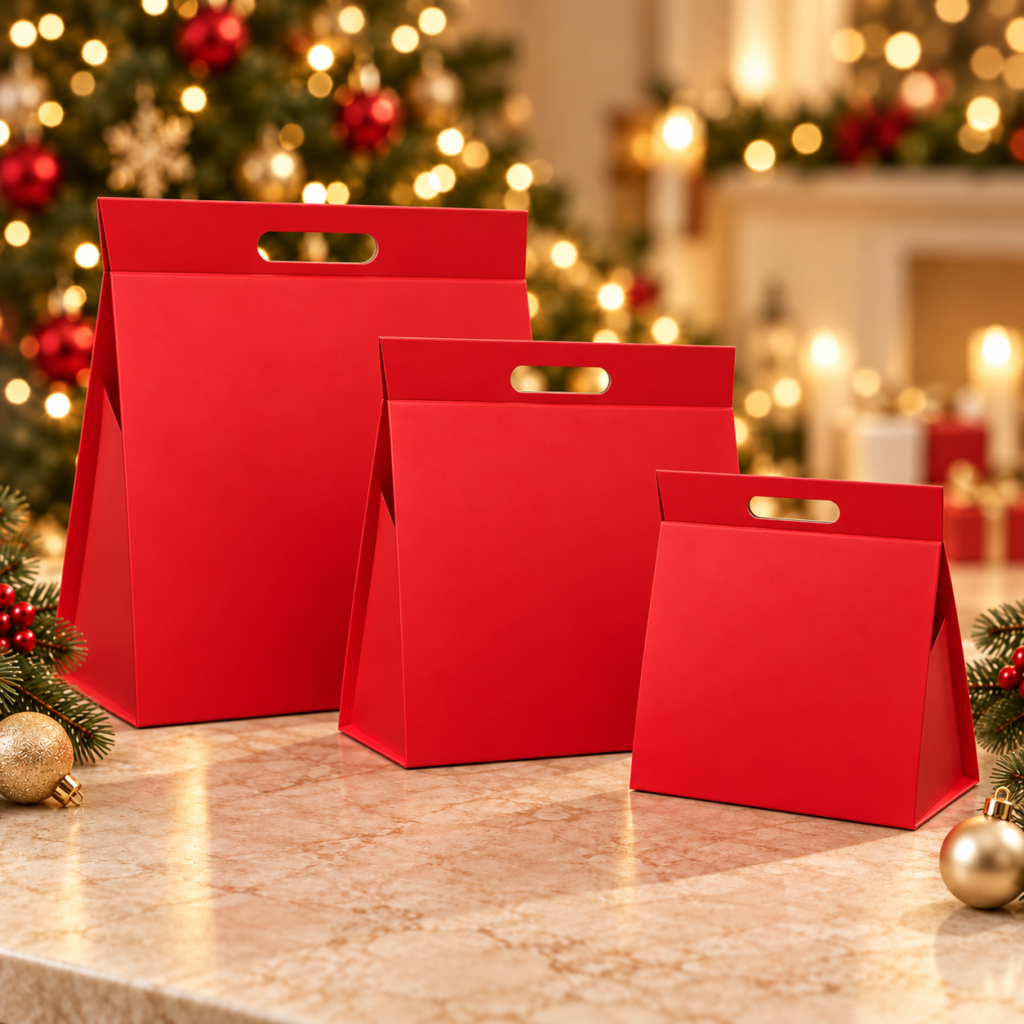 Red folding gift box + Magnetic