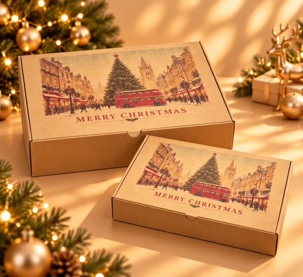 Christmas Kraft Gift Box – Festive Holiday Packaging -1-