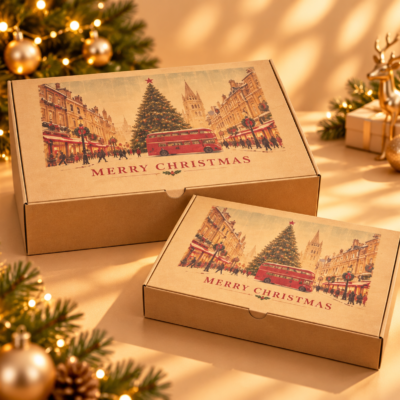 Christmas Kraft Gift Box – Festive Holiday Packaging  -1-