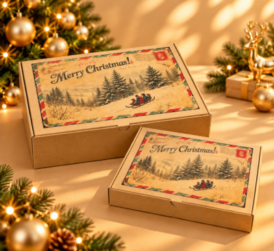 christmas kraft gift box – festive holiday packaging 3 Christmas Kraft Gift Box – Festive Holiday Packaging -3-