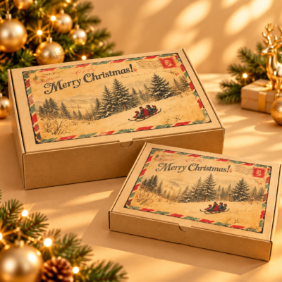 christmas kraft gift box – festive holiday packaging 3 Christmas Kraft Gift Box – Festive Holiday Packaging -3-